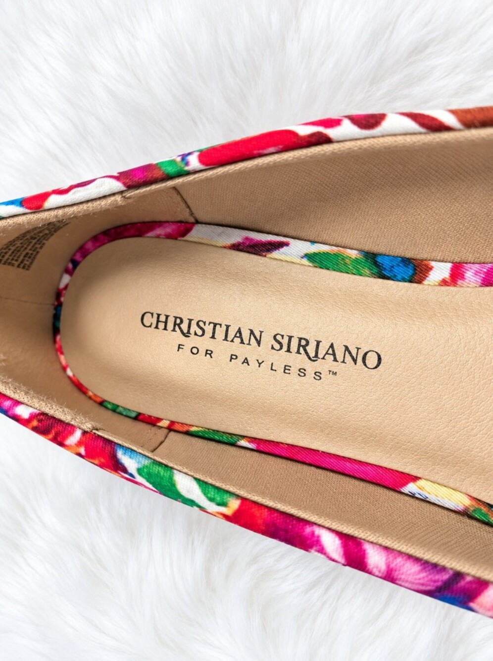 Christian Siriano Multicolor Floral Pointed-Toe Flats Size 8.5 - Picture 8 of 8